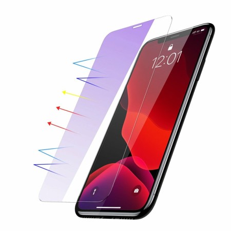 Baseus - Tempered Glass Blue Light Full Cover (0.15mm) (2 pack) - Iphone X / XS / 11 Pro - Applicator Incl. - Transparent
