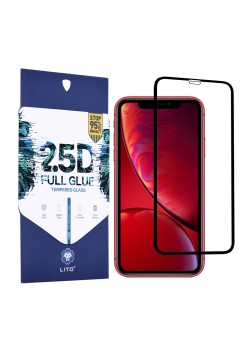 Folie pentru Iphone 11 / XR - Lito 2.5D FullGlue Glass - Black
