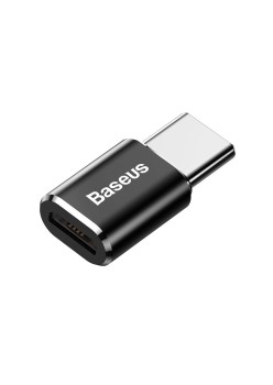 Adaptor OTG Micro-USB la Type-C, 2.4A - Baseus (CAMOTG-01) - Black
