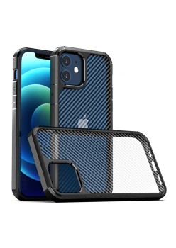 Husa pentru iPhone 12 / 12 Pro - Techsuit Carbon Fuse - Black