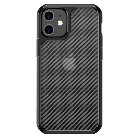 Husa pentru iPhone 12 / 12 Pro - Techsuit Carbon Fuse - Black