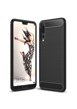 Husa pentru Huawei P20 Pro - Techsuit Carbon Silicone - Black