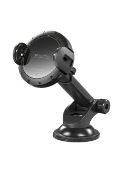 Suport Auto Universal cu Incarcare Wireless 15W - Yesido Extendable Arm (C77) - Black