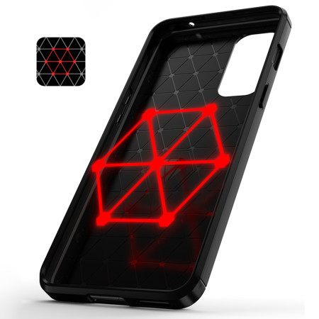 Husa Carbon compatibila OnePlus Nord 2 Tech Protects, Negru