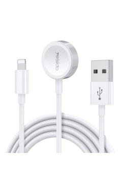 Incarcator wireless cu cablu USB la Apple Watch, Lightning, 2.4A, 1.2m - Yesido (CA70) - White