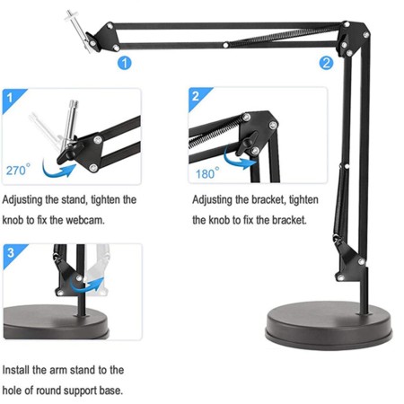 Suport Birou Multifunctional - Techsuit Adjustable Arm Mount (GT6) - Black
