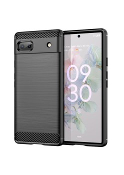 Husa pentru Google Pixel 6a - Techsuit Carbon Silicone - Black
