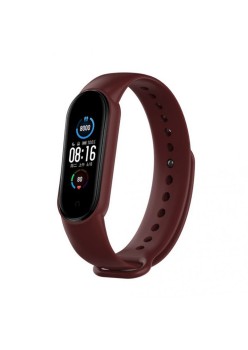 Curea pentru Xiaomi Mi Band 5 / 5 NFC / 6 / 6 NFC / Amazfit Band 5 - Techsuit Watchband (W013) - Dark Red