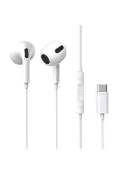 Casti Audio Type-C cu Microfon, 1.1m - Baseus Encok C17 (NGCR010002) - White