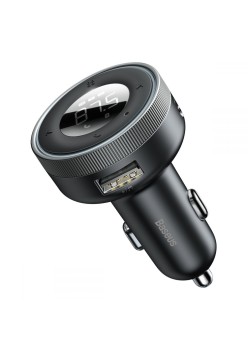 Incarcator Auto cu Modulator FM 2xUSB, 3.4A - Baseus Enjoy (CCLH-01) - Black