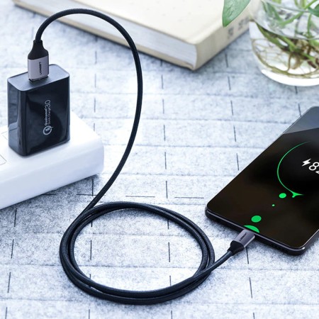 Cablu de Date USB la Micro-USB QC 2.0, 2A, 1.5m - Ugreen (60147) - Black