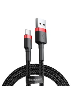 Cablu de Date USB Type-C, 2A, 2m - Baseus Cafule (CATKLF-C91) - Red Black