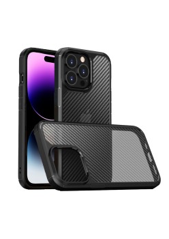 Husa pentru iPhone 14 Pro Max - Techsuit Carbon Fuse - Black