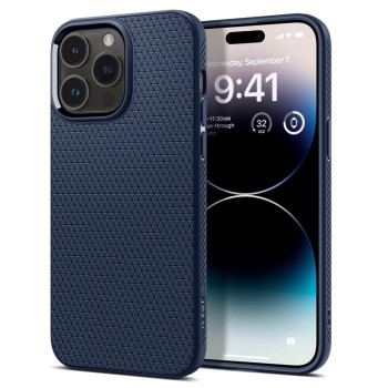 Husa pentru iPhone 14 Pro Max - Spigen Liquid Air - Navy Blue