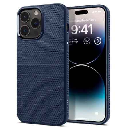 Husa pentru iPhone 14 Pro Max - Spigen Liquid Air - Navy Blue