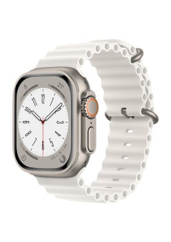 Curea pentru Apple Watch 1/2/3/4/5/6/7/8/9/SE/SE 2/Ultra/Ultra 2 (42/44/45/49mm) - Techsuit Watchband (W038) - White