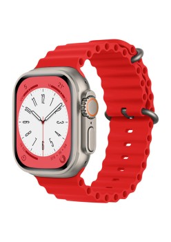 Curea pentru Apple Watch 1/2/3/4/5/6/7/8/9/SE/SE 2/Ultra/Ultra 2 (42/44/45/49mm) - Techsuit Watchband (W038) - Red