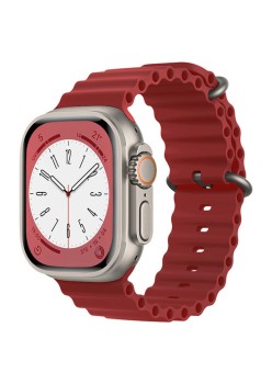 Curea pentru Apple Watch 1/2/3/4/5/6/7/8/9/SE/SE 2/Ultra/Ultra 2 (42/44/45/49mm) - Techsuit Watchband (W038) - Wine Red