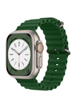 Curea pentru Apple Watch 1/2/3/4/5/6/7/8/9/SE/SE 2/Ultra/Ultra 2 (42/44/45/49mm) - Techsuit Watchband (W038) - Army Green