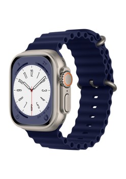 Curea pentru Apple Watch 1/2/3/4/5/6/7/8/9/SE/SE 2 (38/40/41mm) - Techsuit Watchband (W038) - Dark Blue
