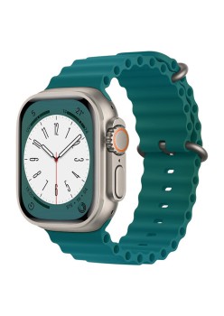 Curea pentru Apple Watch 1/2/3/4/5/6/7/8/9/SE/SE 2/Ultra/Ultra 2 (42/44/45/49mm) - Techsuit Watchband (W038) - Office Green