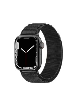 Curea pentru Apple Watch 1/2/3/4/5/6/7/8/9/SE/SE 2/Ultra/Ultra 2 (42/44/45/49mm) - Techsuit Watchband (W037) - Black