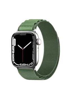 Curea pentruApple Watch 1/2/3/4/5/6/7/8/9/SE/SE 2 (38/40/41mm) - Techsuit Watchband (W037) - Army Green