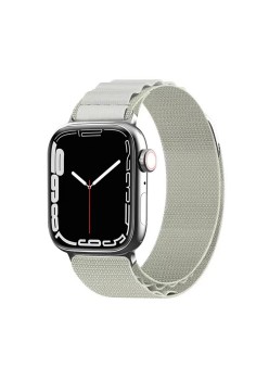 Curea pentru Apple Watch 1/2/3/4/5/6/7/8/9/SE/SE 2/Ultra/Ultra 2 (42/44/45/49mm) - Techsuit Watchband (W037) - Star White