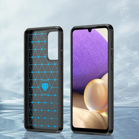 Husa Carbon compatibila Samsung Galaxy A23 4G / A23 5G, Tech Protects, Negru