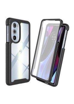Husa pentru Motorola Edge 30 Pro + Folie - Techsuit Defense360 Pro - Black