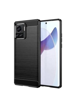 Husa pentru Motorola Edge 30 Ultra - Techsuit Carbon Silicone - Black