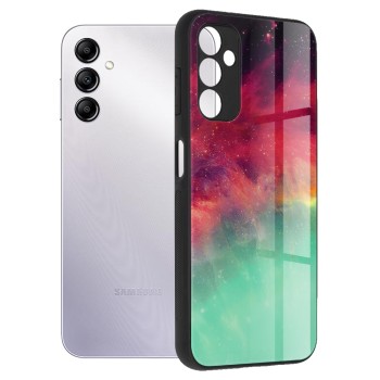 Husa telefon compatibila Samsung Galaxy A14 4G / A14 5G, Tech Glass, Fiery Ocean