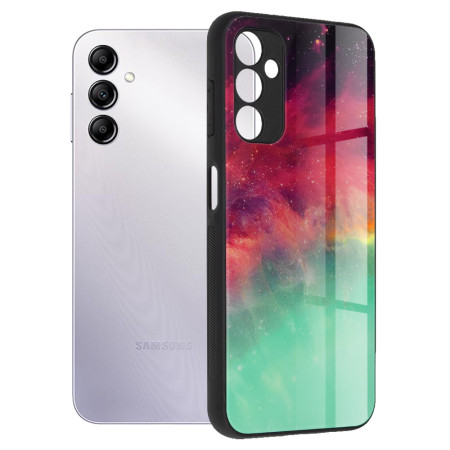 Husa telefon compatibila Samsung Galaxy A14 4G / A14 5G, Tech Glass, Fiery Ocean