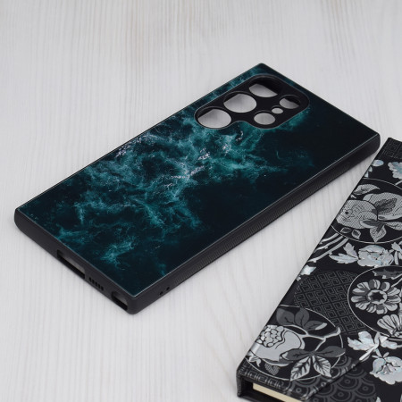 Husa telefon compatibila Samsung Galaxy S23 Ultra, Tech Glass, Blue Nebula