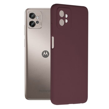 Husa de telefon compatibila Motorola Moto G32, Antiamprenta, Interior Microfibra, Camera Extra Pro, Plum Violet