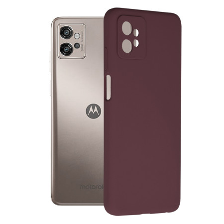 Husa de telefon compatibila Motorola Moto G32, Antiamprenta, Interior Microfibra, Camera Extra Pro, Plum Violet