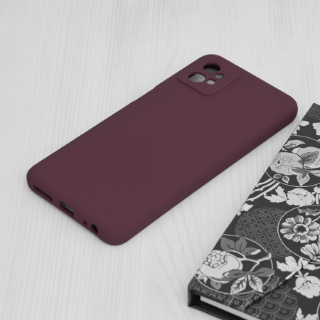 Husa de telefon compatibila Motorola Moto G32, Antiamprenta, Interior Microfibra, Camera Extra Pro, Plum Violet
