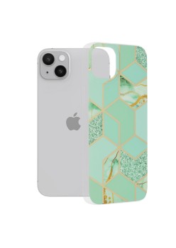 Husa pentru iPhone 14 Plus - Techsuit Marble Series - Green Hex