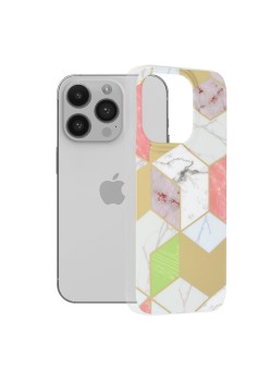 Husa pentru iPhone 14 Pro - Techsuit Marble Series - Purple Hex