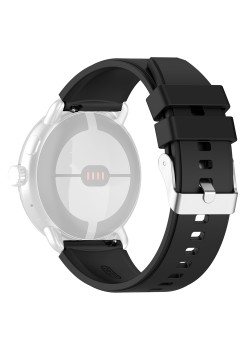 Curea pentru Pixel Watch, Samsung Galaxy Watch 4/5, Huawei Watch GT 3 (42mm)/GT 3 Pro (43mm) - Techsuit Watchband 20mm (W026) - Black