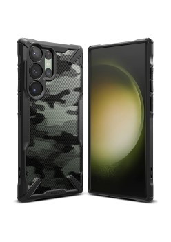 Husa pentru Samsung Galaxy S23 Ultra - Ringke Fusion X Design - Camo Black