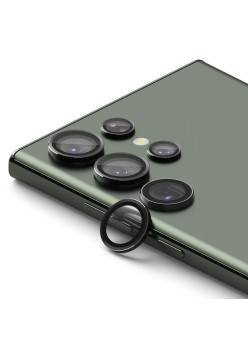 Folie Camera pentru Samsung Galaxy S23 Ultra - Ringke Camera Lens Frame Glass - Black