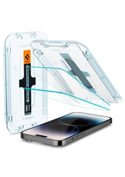 Folie pentru iPhone 14 Pro (set 2) - Spigen Glas.tR EZ FIT - Clear