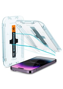 Folie pentru iPhone 14 Pro Max (set 2) - Spigen Glas.tR EZ FIT - Clear