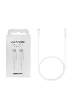 Cablu de Date Type-C to Type-C Fast Charging 5A, 1.8m - Samsung (EP-DX510JWEGEU) - White (Blister Packing)
