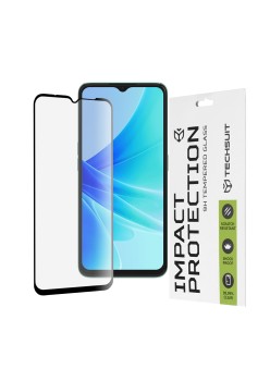 Folie pentru Oppo A77 5G/A17/A57 4G/A57s/Realme C31/C35/Narzo 50A Prime/OnePlus Nord N20 SE - Techsuit 111D Full Cover / Full Glue Glass - Black