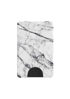 Portofel pentru telefon - PopSockets PopWallet - White Marble