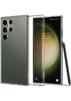 Huse pentru Samsung Galaxy S23 Ultra - Spigen Liquid Crystal Glitter - Crystal Quartz