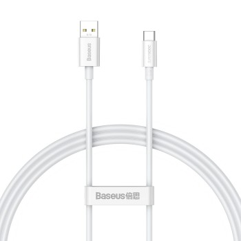 Cablu de Date USB la Type-C 65W, 1m - Baseus Superior Series (CAYS000902) - White