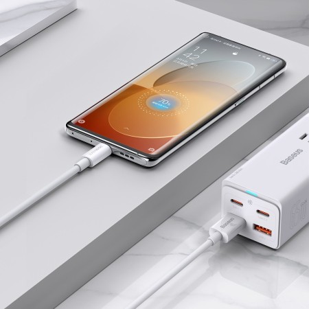 Cablu de Date USB la Type-C 65W, 1m - Baseus Superior Series (CAYS000902) - White